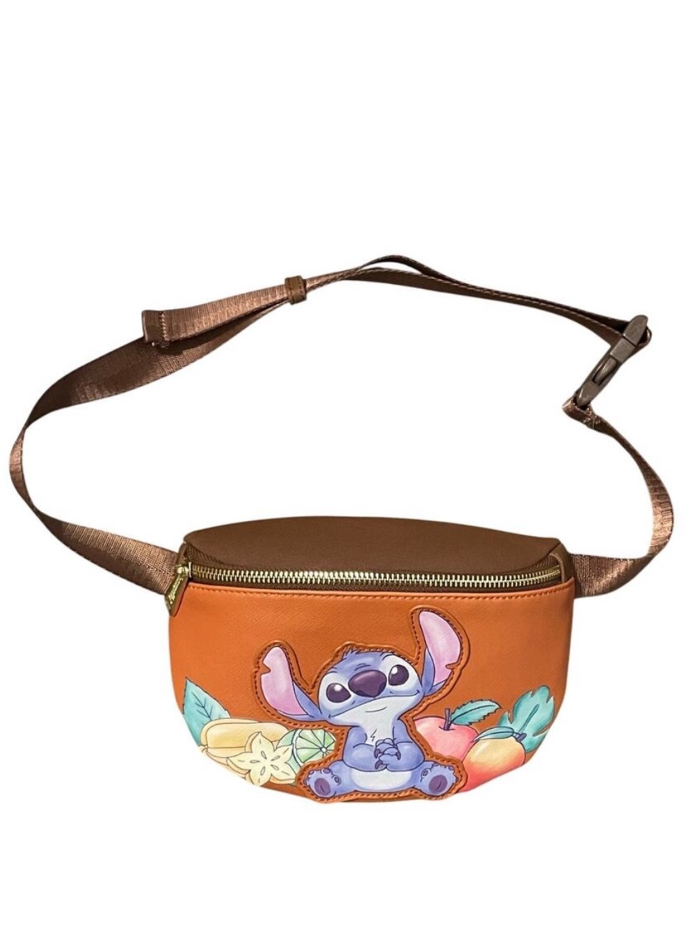 Loungefly Disney Lilo Stitch Fanny Pack Belt Bag BoxLunch Exclusive Brown Multi